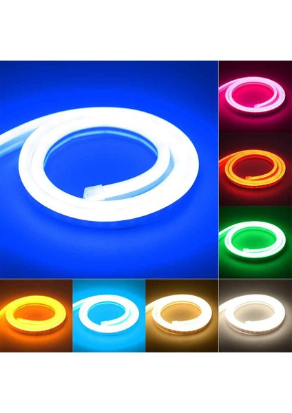 Eko Neon Şerit LED Işık 3 Çip Rgb 5 Metre Uzaktan Kumandalı
