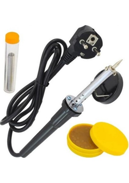 40 Watt Profesyonel Lehim Kalem Havya Lüx Set Lehim Teli +Lehim Pastası +Mini Sehpa fiyatları