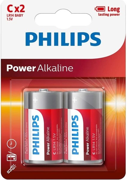 LR14P2B/05 Power Alkaline C Battery 1.5V 2li Pil