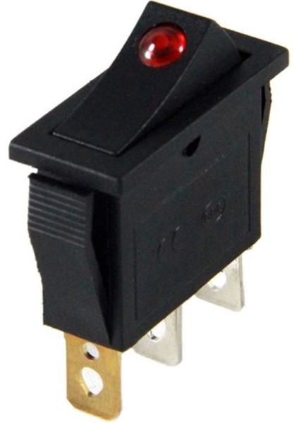 IC-113A Kırmızı Tekli Dar Nokta Işıklı Anahtar On/off Switch 3p