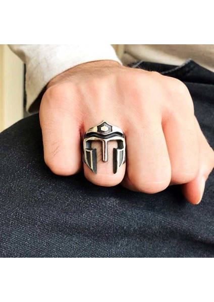 Miğfer Savaşcı Model Spartalı Gümüş Erkek Yüzük fiyatları