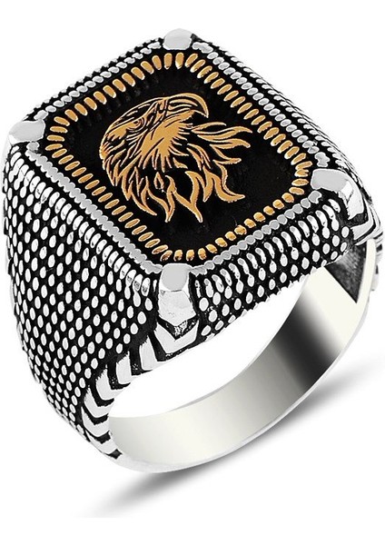 Kartal Pençeli Taşsız Gümüş Erkek Yüzük