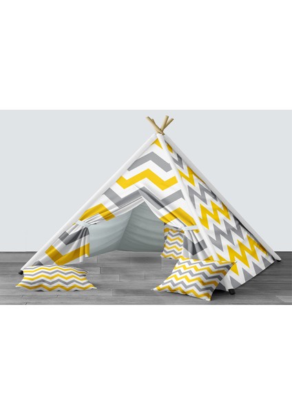 Dijital Baskılı Kızıldereli Mindersiz Çocuk Odası Oyun Çadırı Model 125