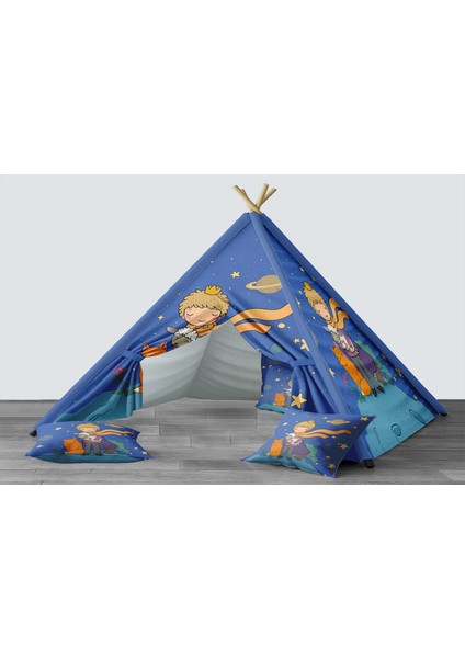 Dijital Baskılı Kızıldereli Mindersiz Çocuk Odası Oyun Çadırı Model 255