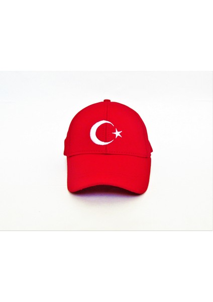 Salarticaret Ay Yıldız Türk Bayraklı Kırmızı Şapka