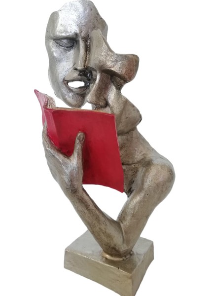 Kitap Okuyan Çift Heykeli fırsatları