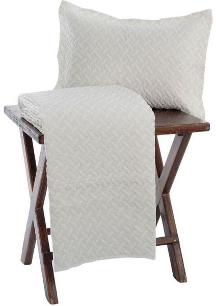 Çift Kişilik Nakışlı Yatak Örtüsü Naive Krem 250X260