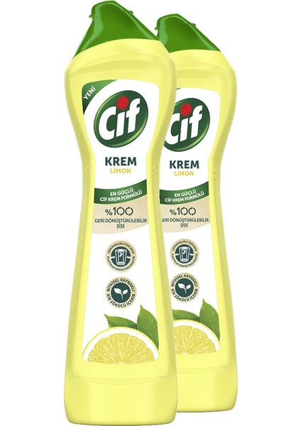 Krem Limonlu Yüzey Temizleyici 500 ml 2'li