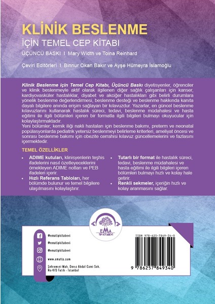 Klinik Beslenme Için Temel Cep Kitabı