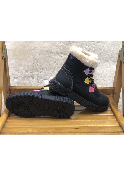 Star kids Kız Çocuk Renkli Kısa Içi Tüylü Kısa Bot Postal modelleri