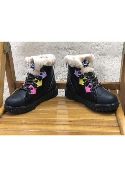 Star kids Kız Çocuk Renkli Kısa Içi Tüylü Kısa Bot Postal indirimleri