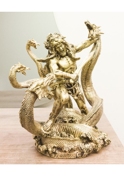 Antioch Artdesign Herkül Biblo Heykel 31 x 30 cm Ev Dekor