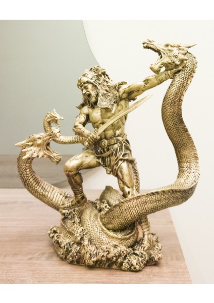 Antioch Artdesign Herkül Biblo Heykel 31 x 30 cm Ev Dekor modelleri