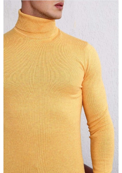 Slimfit Boğazlı Likralı Erkek Triko Kazak fiyatları