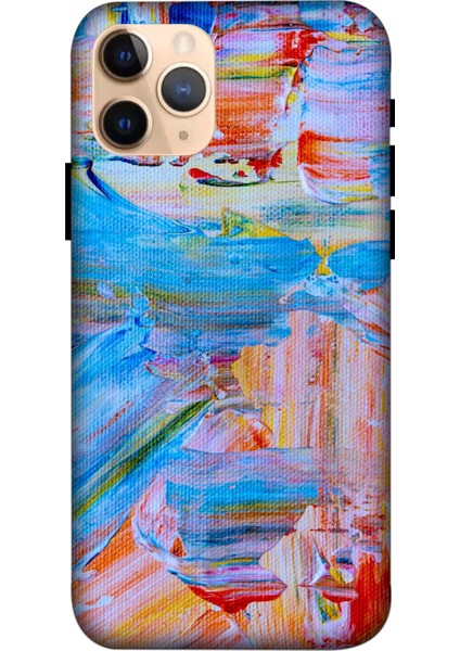 Deste Apple iPhone 11 Pro Kılıf Boyama Baskılı Desenli Silikon Kılıf A++-8294