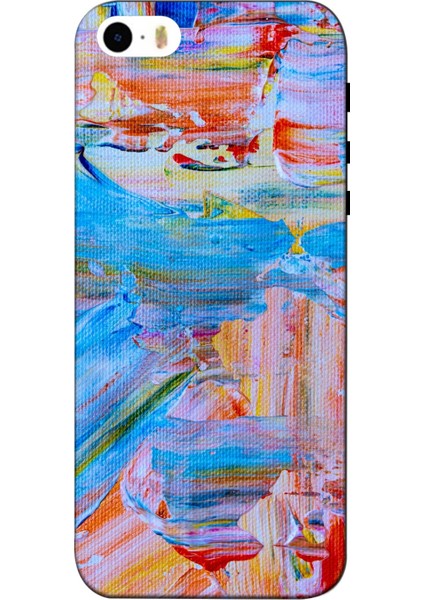 Deste Apple iPhone 5 5s Kılıf Boyama Baskılı Desenli Silikon Kılıf A++-8294