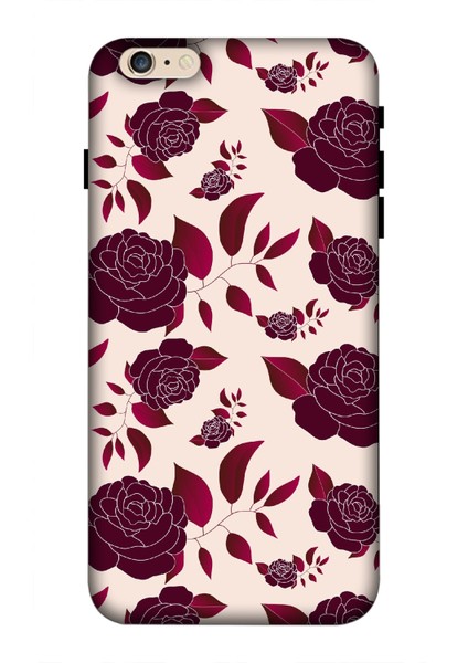 Deste Apple iPhone 6 Kılıf Güller Baskılı Desenli Silikon Kılıf A++-8278