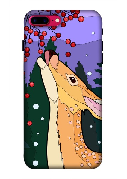 Deste Apple iPhone 8 Plus Kılıf Ceylan Baskılı Desenli Silikon Kılıf A++-8250