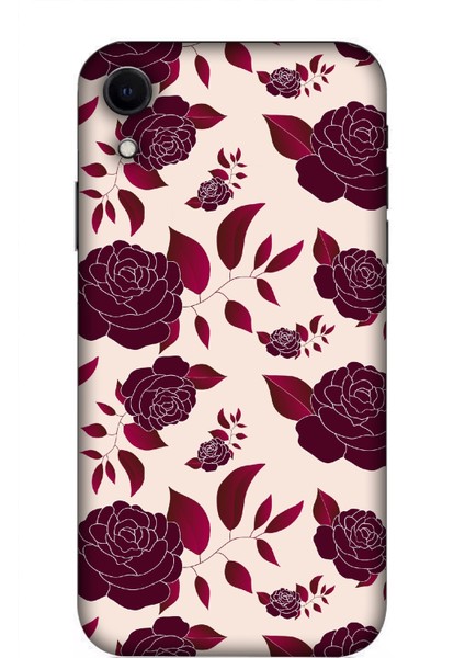 Deste Apple iPhone Xr Kılıf Güller Baskılı Desenli Silikon Kılıf A++-8278