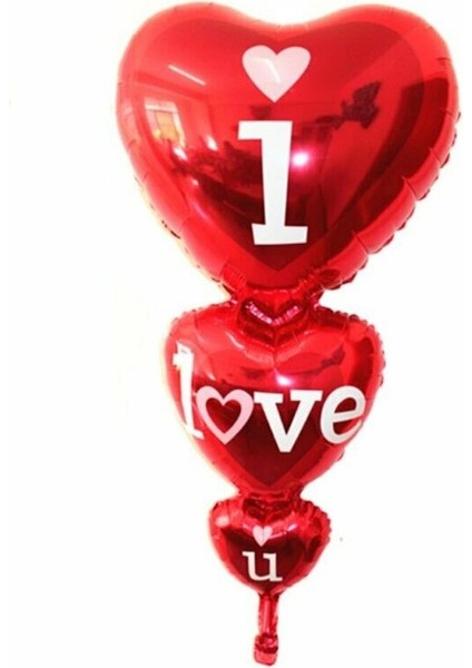 Folyo Kalp Balon I Love You 3'lü