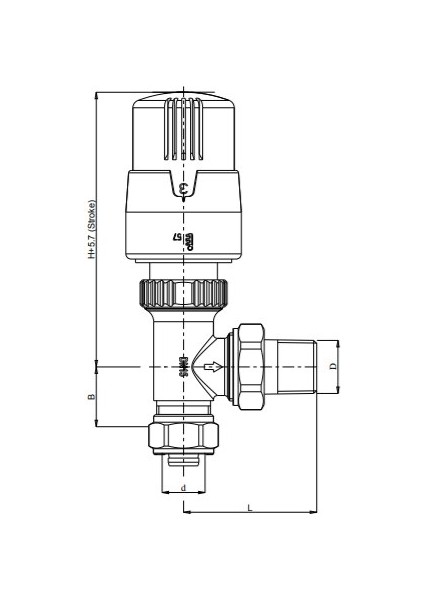 Eca Termostatik Radyatör Valfi Köşe Pex Trv4 16*2 602120780