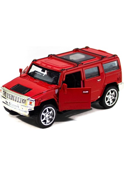 Metal Hummer Çek Bırak Oyuncak Araba Kırmızı 12 cm
