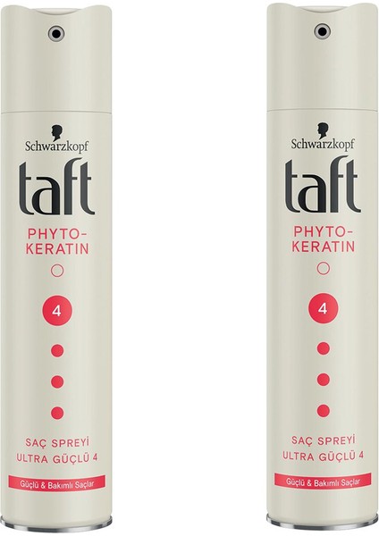 Taft Phyto-Keratin 4 Ultra Güçlü Saç Spreyi 250ML 2'li