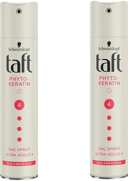 Taft Phyto-Keratin 4 Ultra Güçlü Saç Spreyi 250ML 2'li