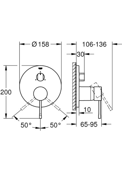 Ankastre Banyo Bataryası 3 Çık. Essence Hard GRAP.-24092A01
