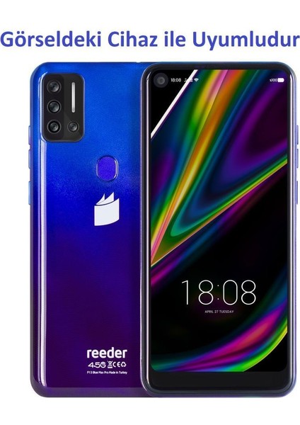 Reeder P13 Blue Max Pro Kılıf Biye Mat Esnek Silikon Kapak