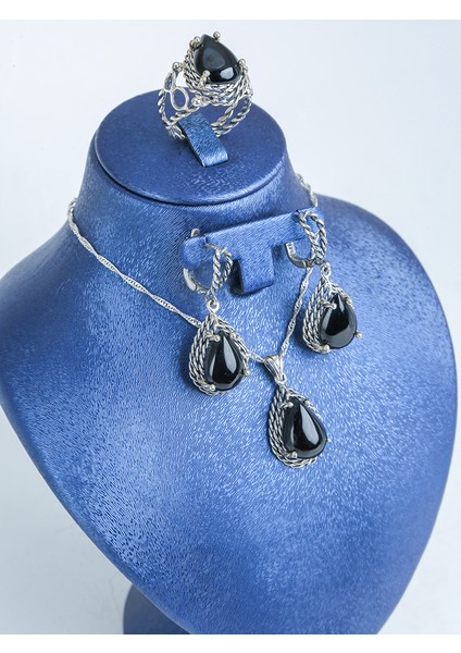 Oltu Taşı Gümüş Set modelleri