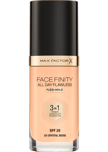 Facefinity 3in1 Fondöten No:33 Crystal Beige