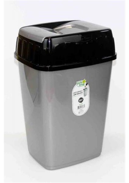 Poly Time Plastik Çift Kapaklı Çöp Kovası 10 Lt E676