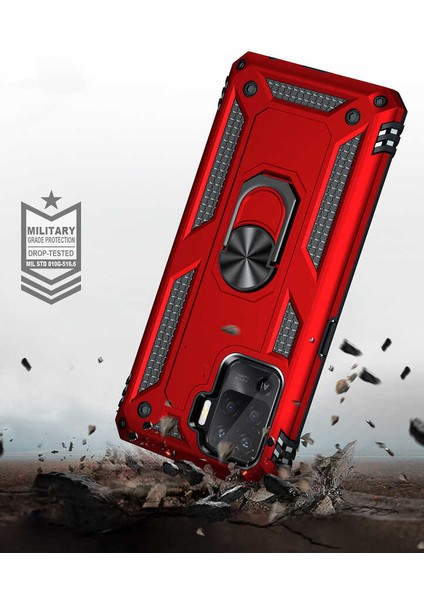 Oppo Reno 5 Lite Kılıf Çift Katmanlı Yüzüklü Manyetik Vega Kapak fırsatları