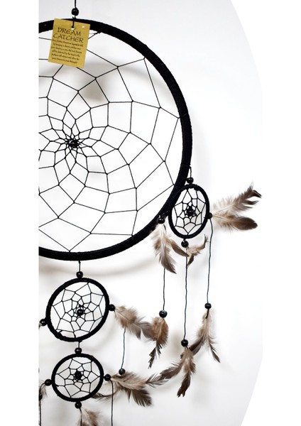 Rüya Kapanı, 27 Cm, Siyah, Düş Kapanı, Dream Catcher modelleri