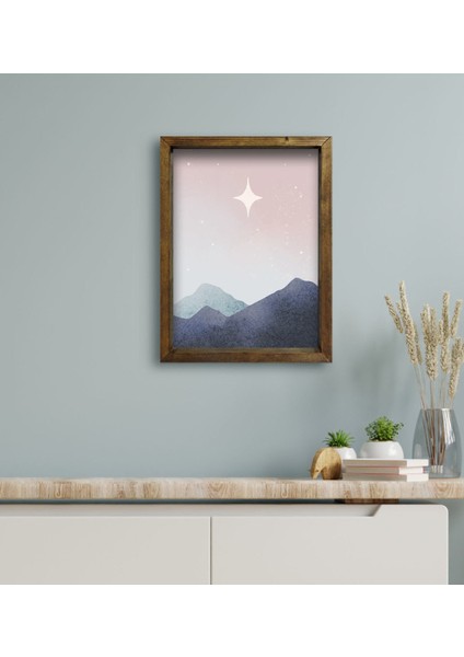 Gift Otel Odası Konseptli Doğal Masif Ahşap Çerçeveli Tablo 30X40CM-83 modelleri