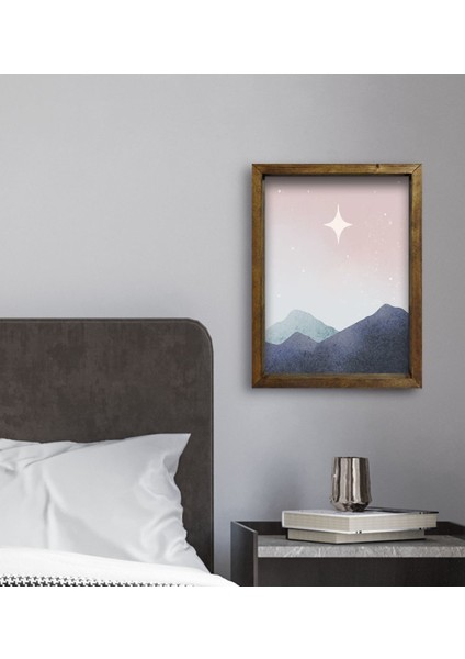 Gift Otel Odası Konseptli Doğal Masif Ahşap Çerçeveli Tablo 30X40CM-83 fırsatları