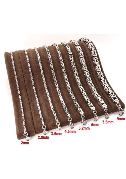 2mm Erkek 925 Ayar Gümüş Kolye Zincir Kare Kral Model 249540197