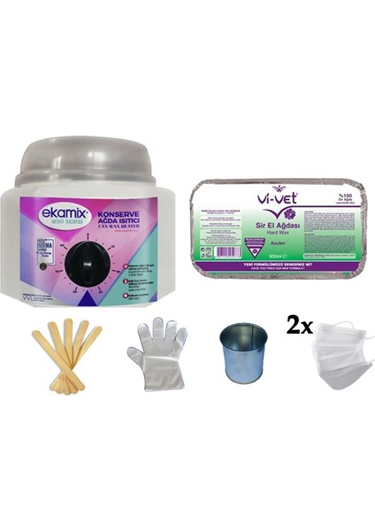 Konserve Ağda Makinesi Vivet Azulen Ağda 400 ml Cezve