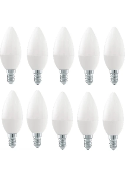 10ADET 7W Günışığı Sarı LED Mum Avize Ampulü Buji Ampul E14 Ince Duylu Ct 4079 3200 K