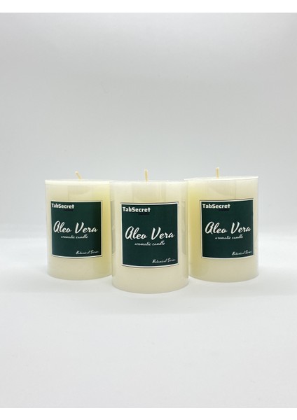 Candle Aleo Vera Aromalı 3'lü Mum Seti