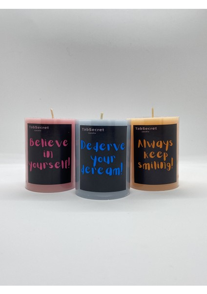 Candle Affirmation Series Aromalı 3'lü Mum Seti