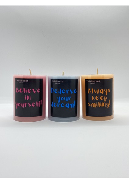 Candle Affirmation Series Aromalı 3'lü Mum Seti