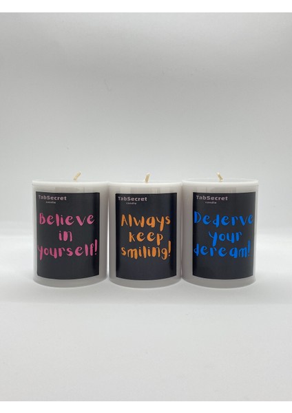 Candle Affirmation Series Aromalı 3'lü Mum Seti