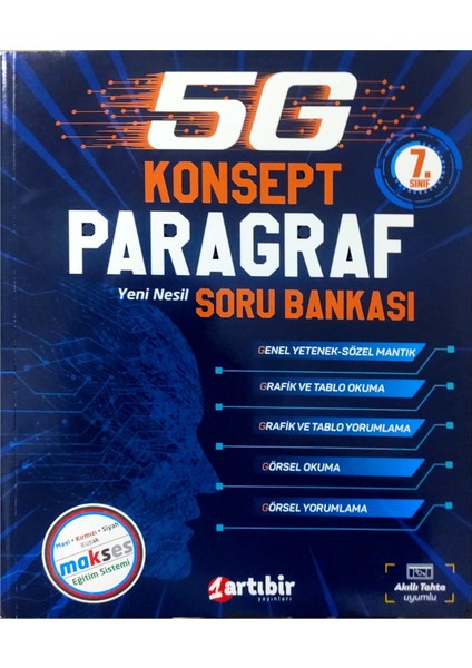 Artıbir Yayınları 7. Sınıf 5G Konsept Paragraf Yeni Nesil Soru Bankası