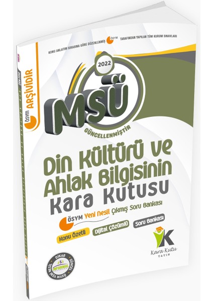 MSÜ Din Kültürü ve Ahlak Bilgisinin su Konu Özetli Dijital Çözümlü Çıkmış Soru Bankası