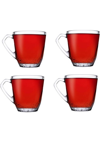 4 Adet Paşabahçe Mercan Kulplu Bardak