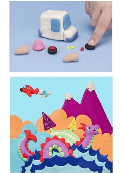 Oyun Hamuru 12 Renk Merdane Şekiller Set Play-Doh Oyun Hamuru Seti 12 Renk Merdane ve Şekiller