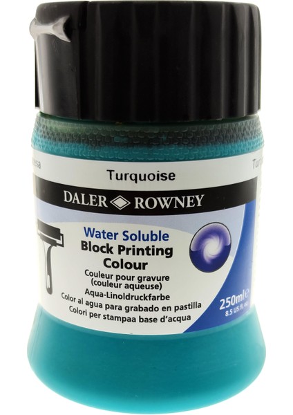 Daler Rowney Water Soluble Block Printing Su Bazlı Linol Baskı Boyası 250 ml Turquoise