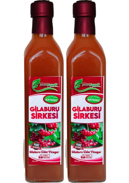 Katkısız Doğal Fermente Gilaburu Sirkesi 2 x 500 ml